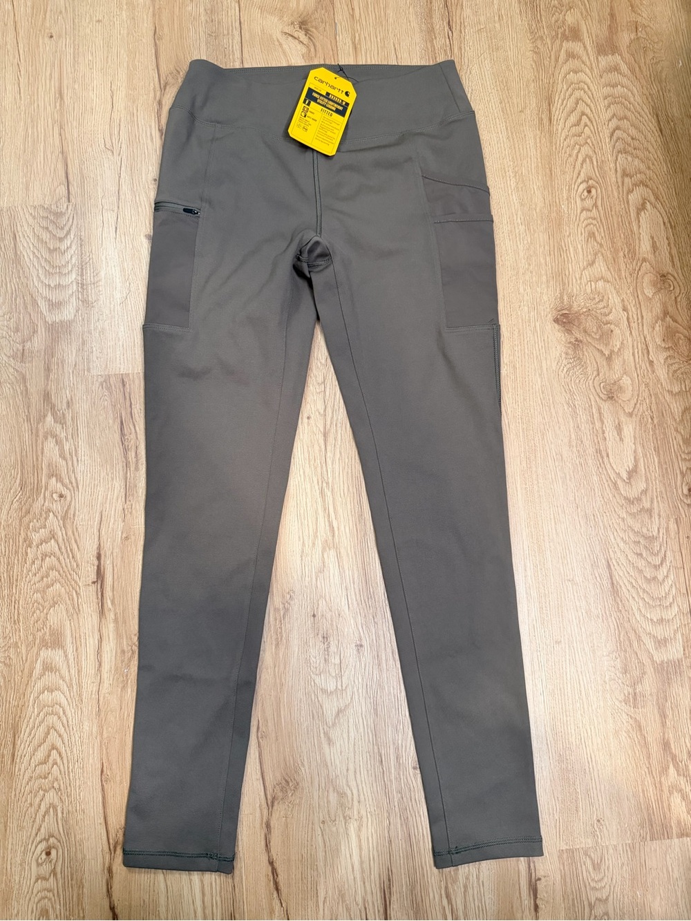 Carhartt Women's Olive Utility Leggings with Cargo Pockets- Small Tall